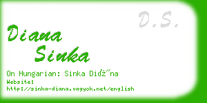 diana sinka business card